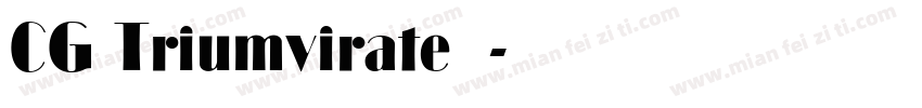 CG Triumvirate长粗字体转换